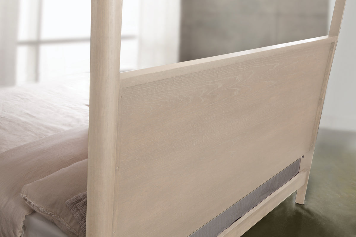 West Bros Curva Poster Bed in 45 Weathered Wood, back view