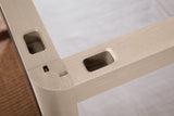 West Bros Curva Poster Bed in 45 Weathered Wood, construction detail