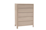 West Bros Curva Chest of Drawers in 45 Weathered Wood, on white