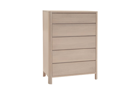 West Bros Curva Chest of Drawers in 45 Weathered Wood, on white