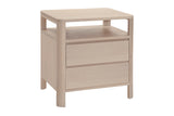 West Bros Curva Night Table in 45 Weathered Wood, on white