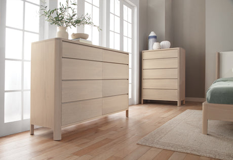 West Bros Curva Chest of Drawers in 45 Weathered Wood, in a room setting