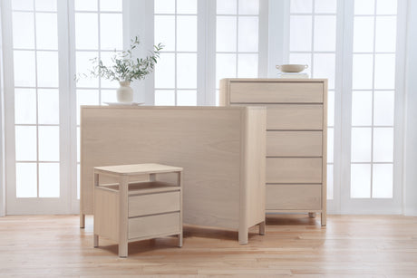 West Bros Curva Chest of Drawers in 45 Weathered Wood, with the Curva collection