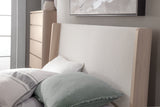 West Bros Curva Shelter Bed in 45 Weathered Wood, headboard detail