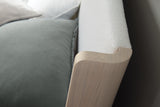 West Bros Curva Shelter Bed in 45 Weathered Wood, headboard detail