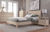 West Bros Curva Shelter Bed in 45 Weathered Wood, wood headboard, in a room setting