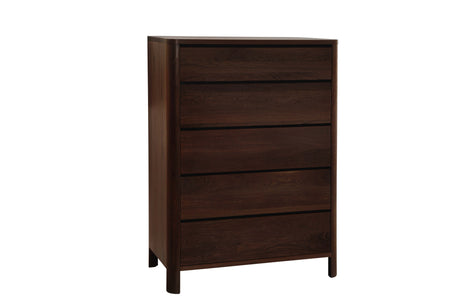 West Bros Curva Chest of Drawers in 22 Mocha, on white