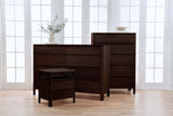 West Bros Curva Chest of Drawers in 22 Mocha, with the Curva collection