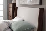 West Bros Curva Shelter Bed in 22 Mocha, headboard detail