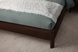 West Bros Curva Shelter Bed in 22 Mocha, leg detail