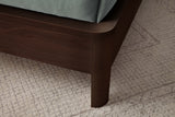 West Bros Curva Shelter Bed in 22 Mocha, leg detail