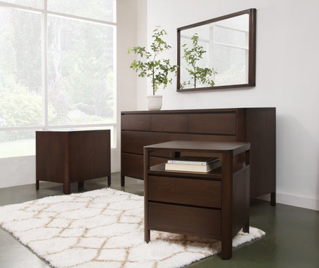 West Bros Curva Landscape Mirror in 22 Mocha, with the Curva collection