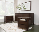 West Bros Curva Night Table in 22 Mocha, with the Curva collection