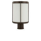 Luning 13 One Light Outdoor Post Lantern — Etched White Glass