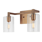 LED Bath Wall Sconce — W: 14.25" × H: 7.75" × D: 6.38"