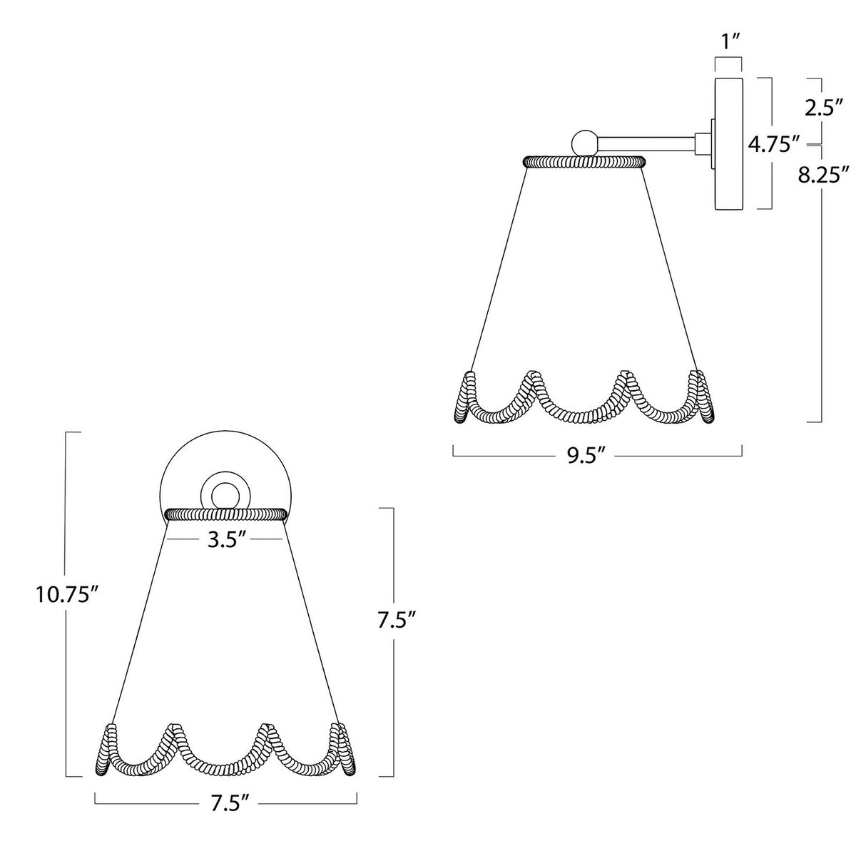 Kismet One Light Wall Sconce — 10.75"