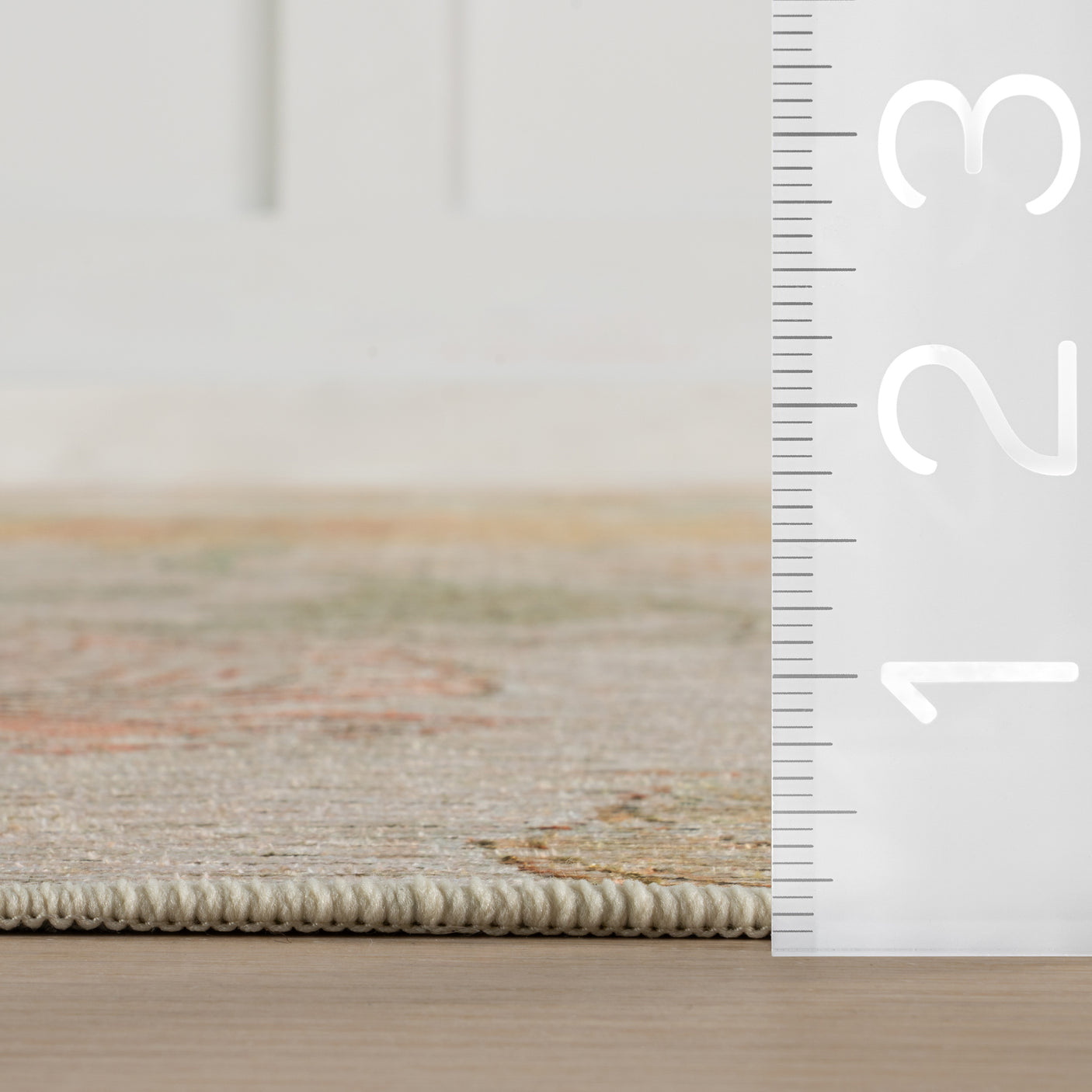 Zell Transitional Floral Machine Washable Rug