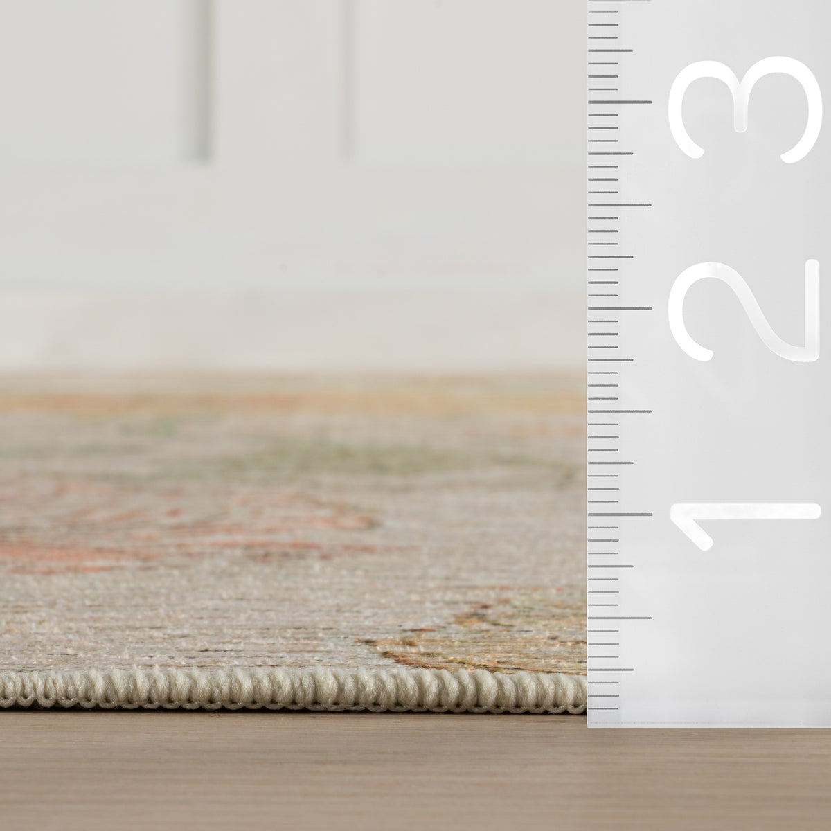 Zell Transitional Floral Machine Washable Rug