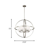 Alturas 5-Light Chandelier — Etched / White Inside