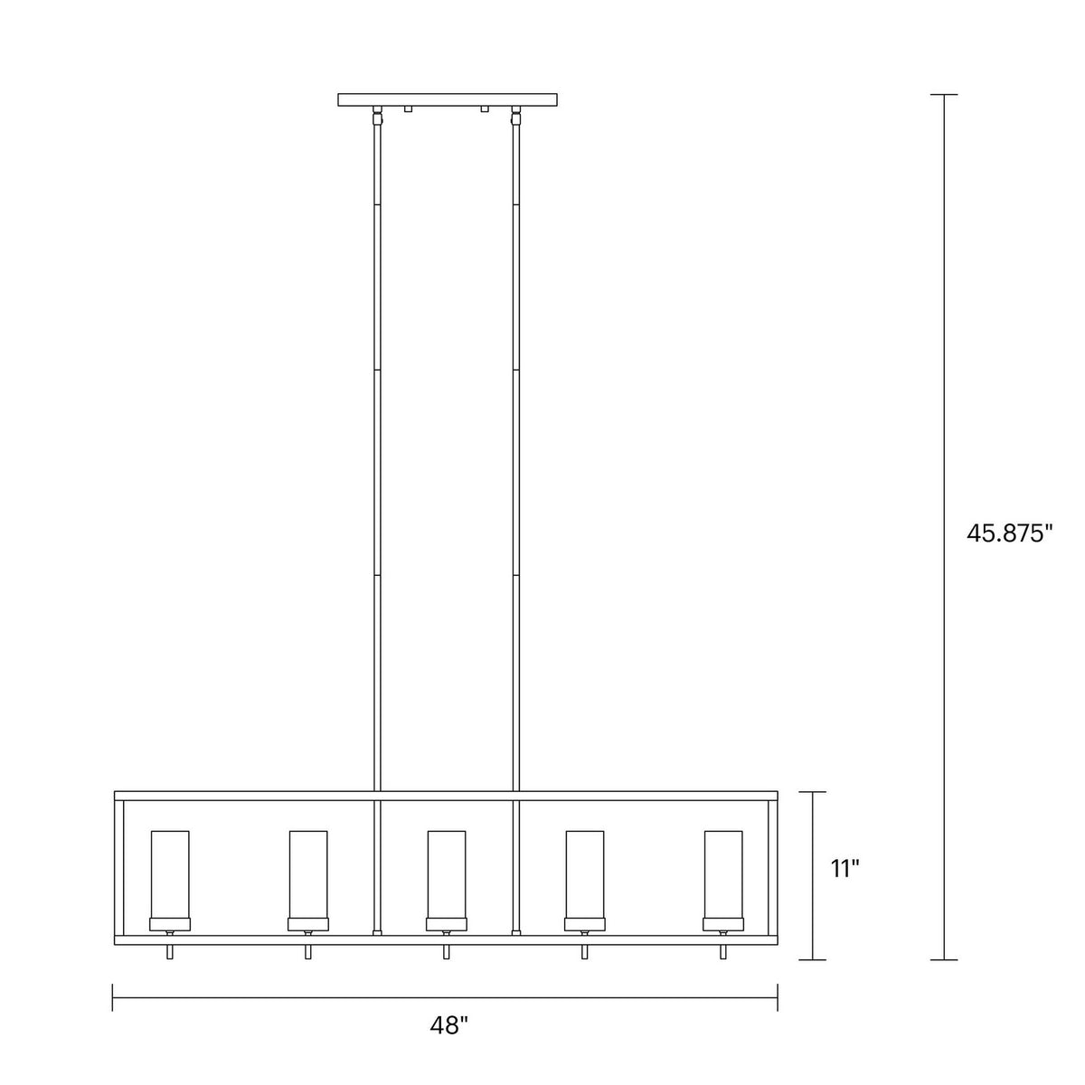 Five Light Island Pendant — 3.5 W