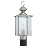 Jamestowne 17" Post Lantern — Clear Beveled