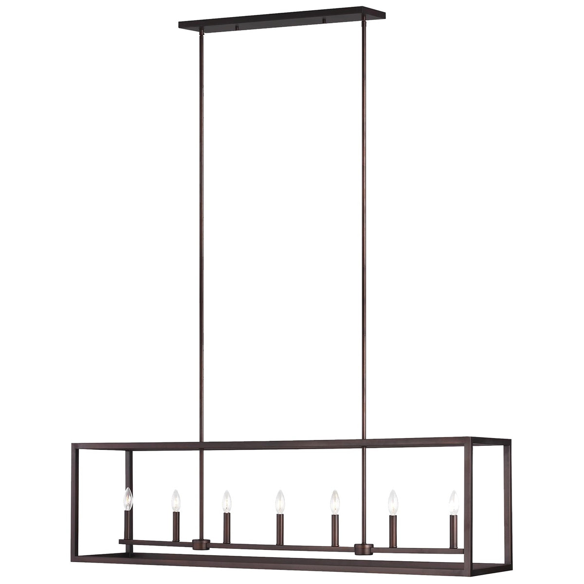 Moffet Street Seven Light Linear Chandelier