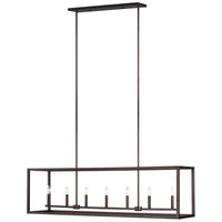 Moffet Street Seven Light Linear Chandelier