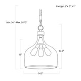 Demi John Three Light Pendant