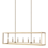 Moffet Street Seven Light Linear Chandelier