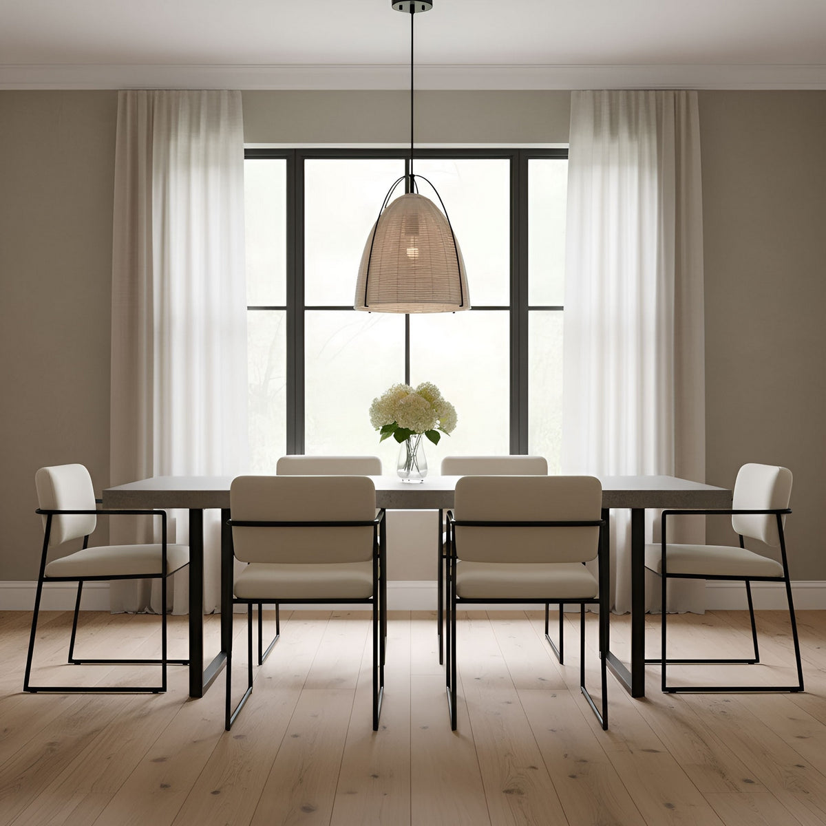 Norman Medium Wicker Pendant