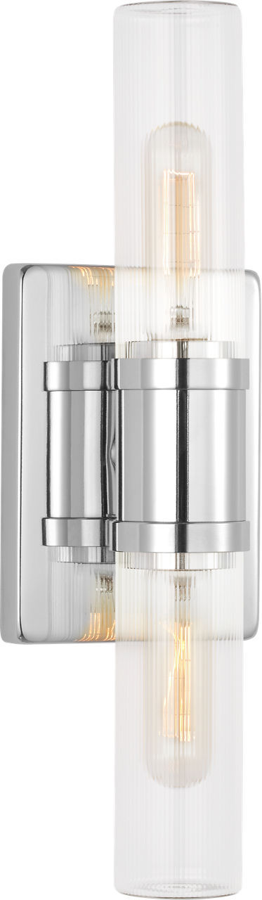 Keaton 16" Bath Sconce — Clear Fluted