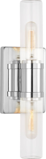 Keaton 16" Bath Sconce — Clear Fluted