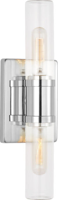 Keaton 16" Bath Sconce — Clear Fluted