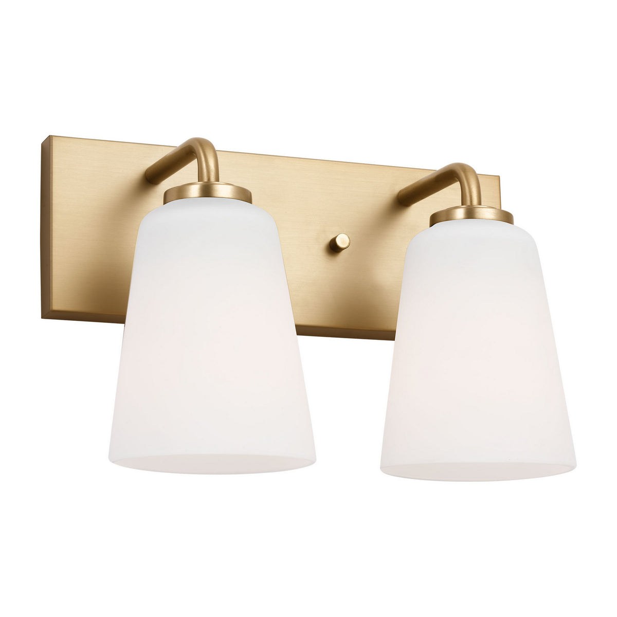 Miles Two Light Bath — Etched white glass