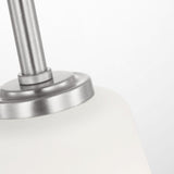 Miles One Light Pendant — Etched white glass