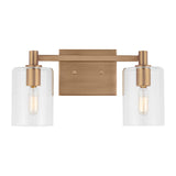 LED Bath Wall Sconce — W: 14.25" × H: 7.75" × D: 6.38"