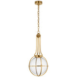 Gracie Medium Captured Globe Pendant with Clear Glass