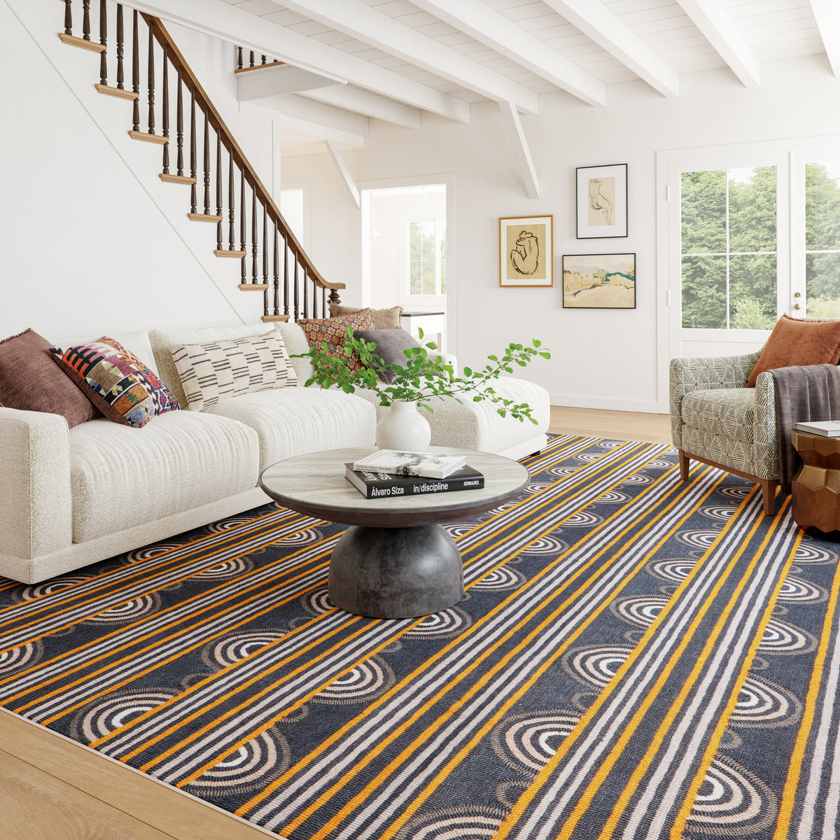 Button Machine Washable Rug