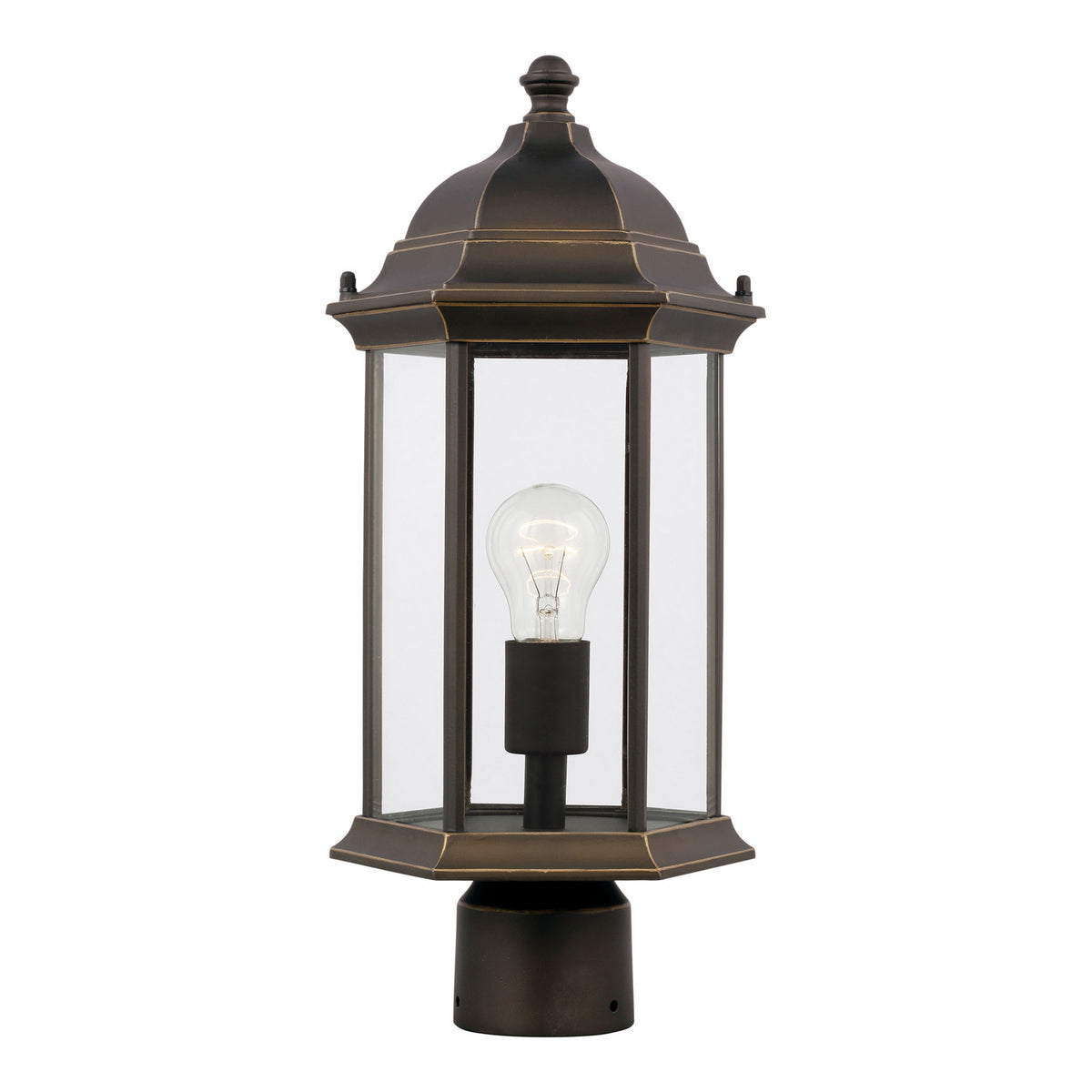 Sevier 18" Post Lantern — Satin Etched