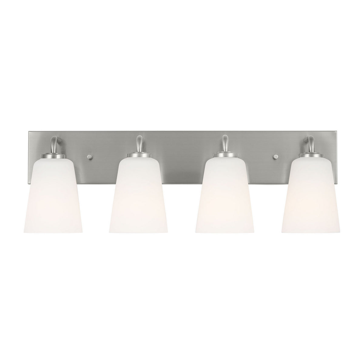Miles Four Light Bath — Etched white glass