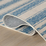 Vion Coastal Striped Machine Washable Rug