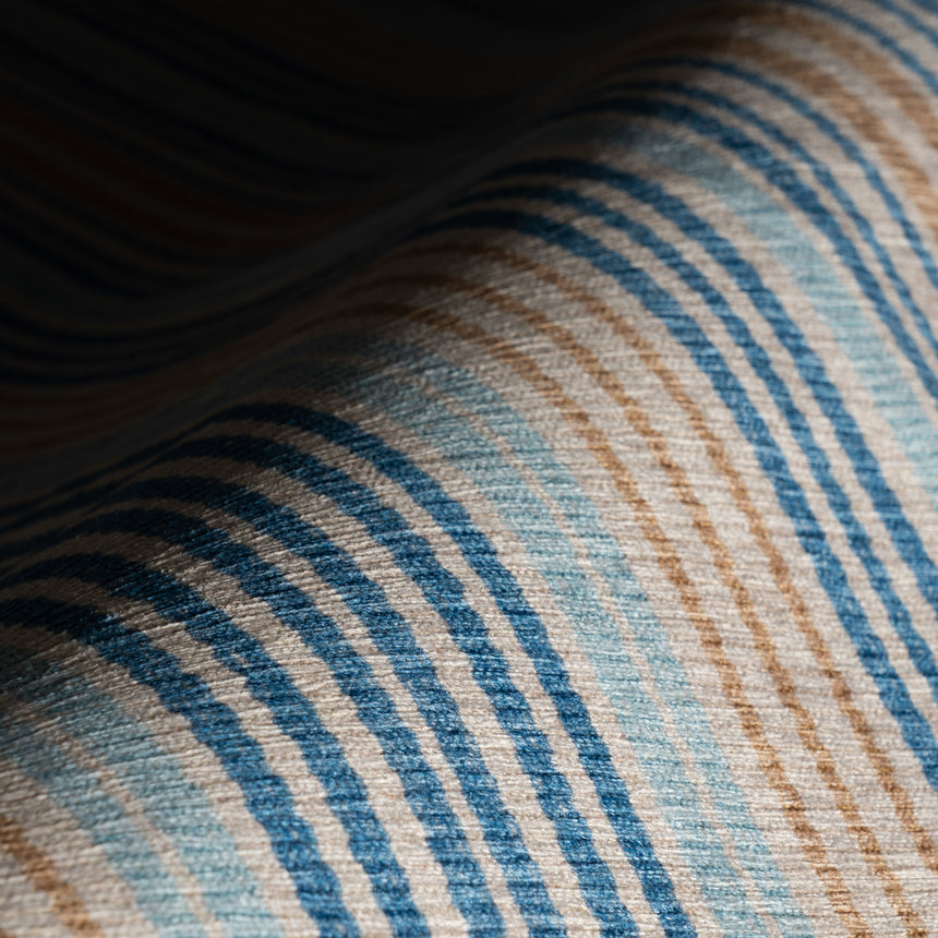 Tyne Coastal Striped Machine Washable Rug