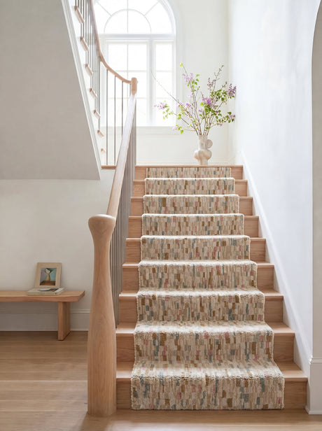 Dash & Albert Ashmore Hand Micro Hooked Wool Rug in Multi, stair runner