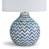 Chevron Bone One Light Table Lamp — Indigo