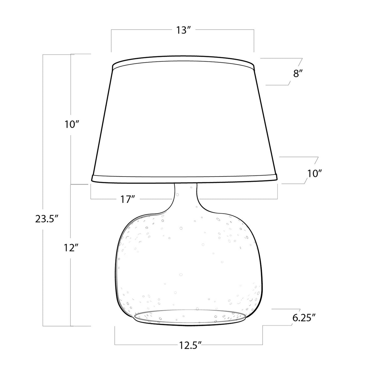 Seeded One Light Table Lamp
