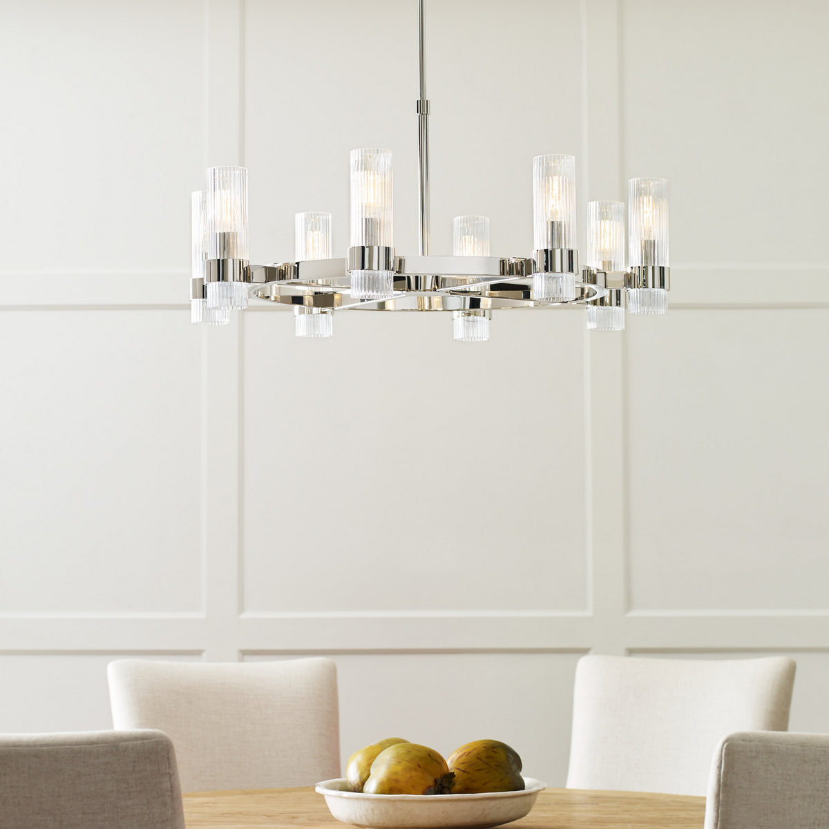 Eight Light Chandelier — 33"