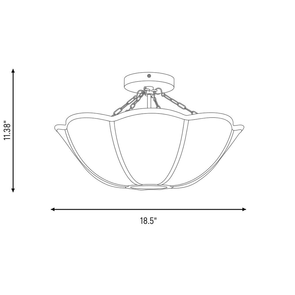 Stassi Medium Semi-Flush Mount