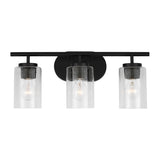 Oslo 3-Light Bath Sconce — Clear Seeded
