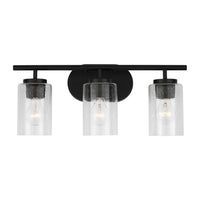 Oslo 3-Light Bath Sconce — Clear Seeded