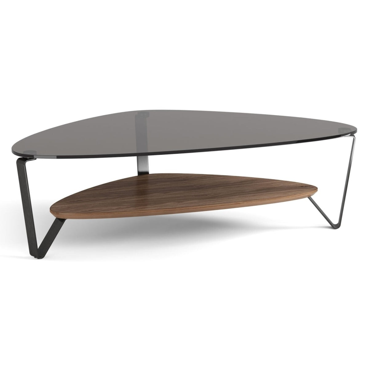 BDi Dino Coffee Table in Natural Walnut, on white, Large size